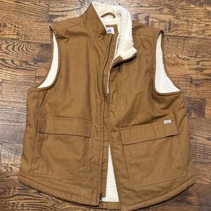 Men's Brown Sherpa-Lined Vest